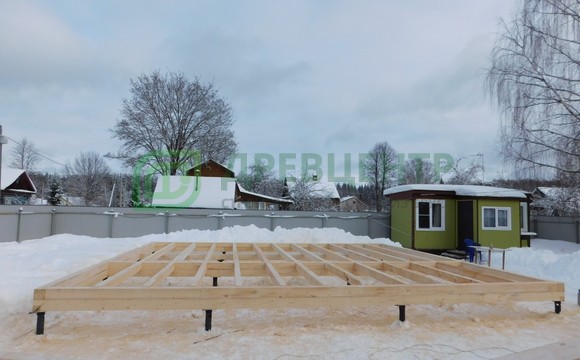 Строительство дома из бруса 8х9 м. в Лотошинском районе, д. Немки