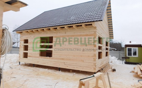 Строительство дома из бруса 8х9 м. в Лотошинском районе, д. Немки