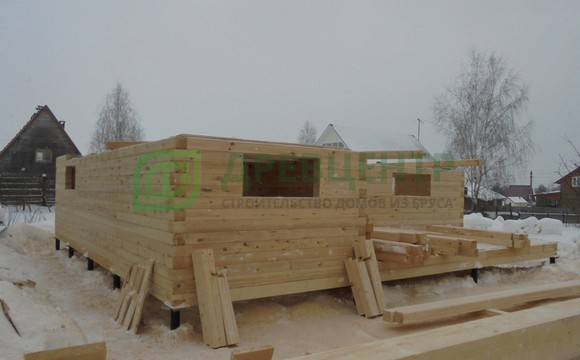 Строительство дома из бруса по проекту ДБ141 в Наро Фоминском районе СНТ Пушкарка