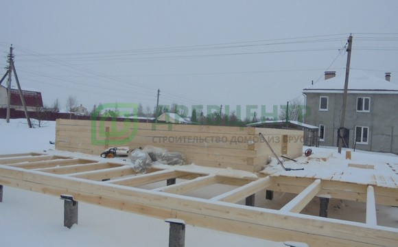 Строительство дома из бруса 6х6 с угловой террасой в Раменском районе, п. Натальино