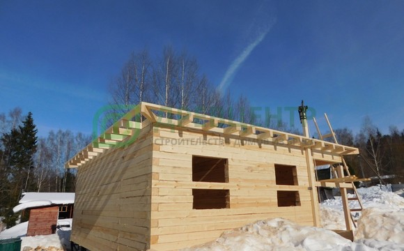 Строительство дома из бруса 8х8 м в Дмитровском районе СНТ Плоцкий луг