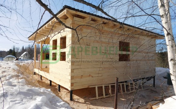 Строительство дома из бруса 8х8 м в Дмитровском районе СНТ Плоцкий луг