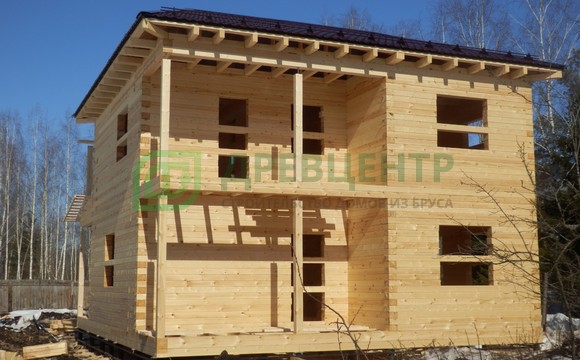 Строительство дома из бруса по проекту ДБ152 в Орехово Зуевском районе д. Малиново