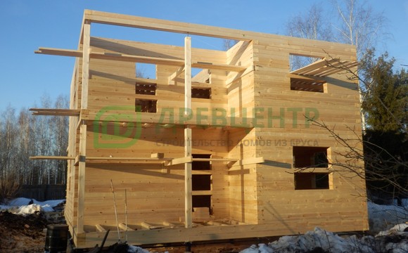 Строительство дома из бруса по проекту ДБ152 в Орехово Зуевском районе д. Малиново
