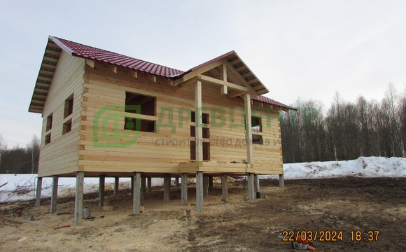 Строительство дома из бруса по проекту ДБ144 в г. Истра, д. Бужарово