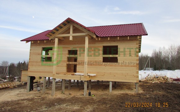 Строительство дома из бруса по проекту ДБ144 в г. Истра, д. Бужарово