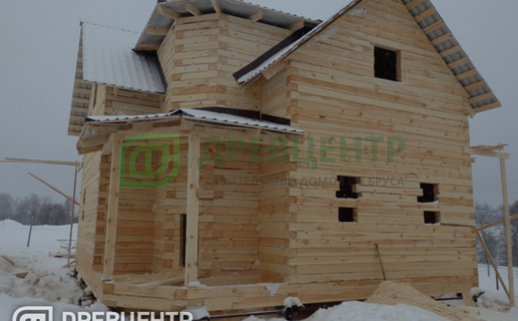 Строительство дома из бруса размером 8х8 Калужская обл, Медынский район
