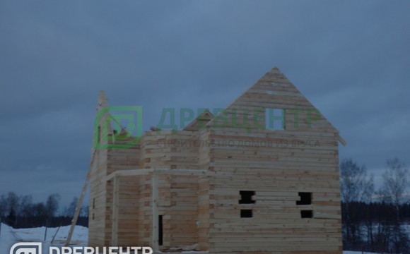Строительство дома из бруса размером 8х8 Калужская обл, Медынский район
