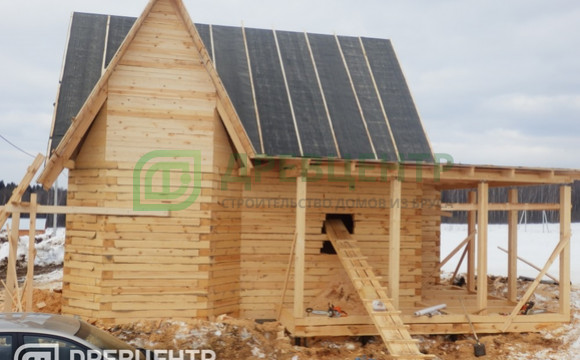 Строительство дома из бруса размером 8х10 с "эркером", Можайский район д.Моденово