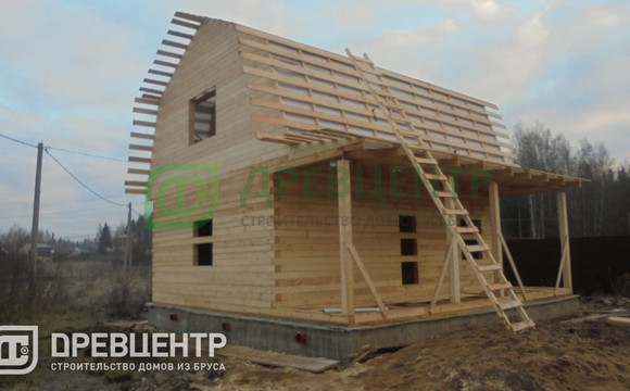Строительство дома из бруса по проекту ДБ82 в Солнечногорском район д.Кочергино