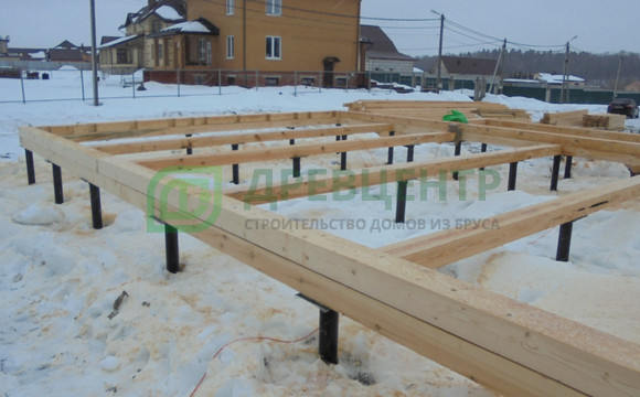 Строительство дома из бруса по проекту ДБ140 в Калужской области  СНТ 