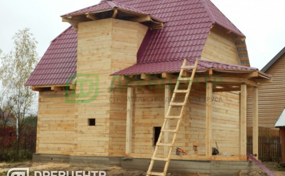 Строительство дома из бруса размером 7х9 Ступинский район, Соколова Пустынь