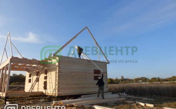 Строительство дома из бруса по проекту ДБ17