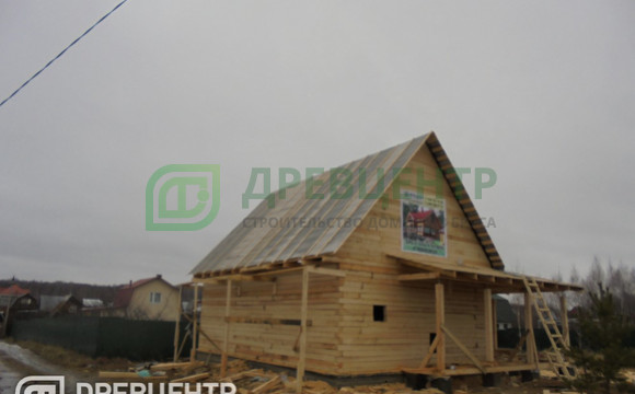 Строительство дома из бруса по проекту ДБ37