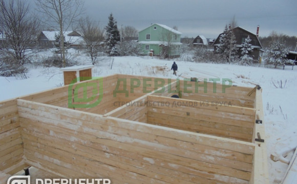 Строительство дома из бруса по проекту ДБ24 в Шатурском районе