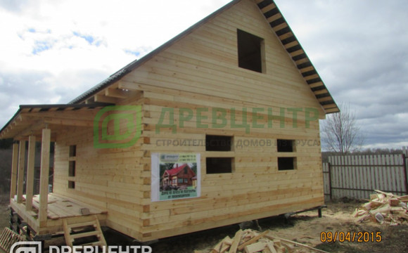 Строительство дома из профилированного бруса 145х145 мм по проекту ДБ 59 в Можайском районе