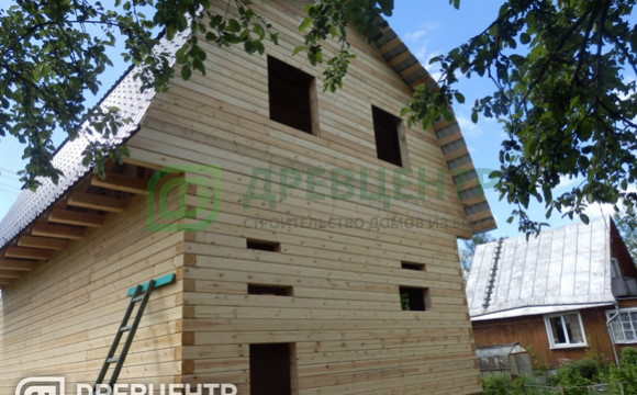 Строительство дома из бруса 6х9 по проекту заказчика в Волоколамском районе