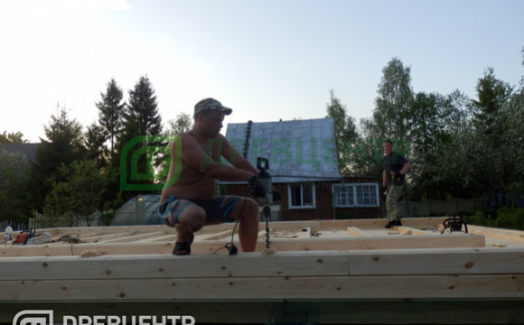 Строительство дома из бруса 6х9 по проекту заказчика в Волоколамском районе