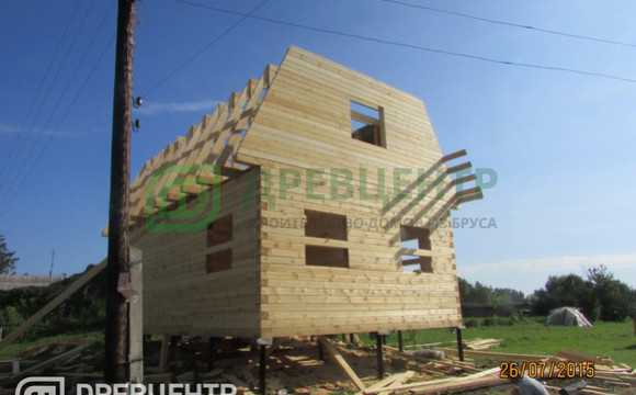 Строительство дома из бруса по проекту ДБ38 в Рязанской области