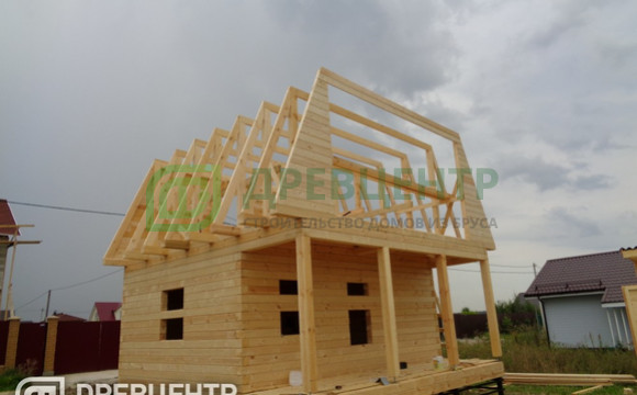 Строительство дома из бруса по проекту ДБ53 в Можайском районе