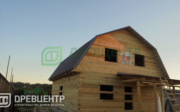 Строительство дома из бруса по проекту ДБ35 во Владимирской области д.Киржач