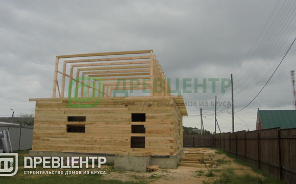 Строительство дома из бруса по проекту ДБ35 во Владимирской области д.Киржач