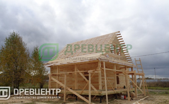 Строительство дома из бруса по проекту ДБ37 в Дмитровском районе д.Маринино