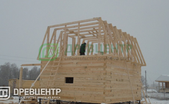 Строительство дома из бруса по проекту ДБ 60 в Тульской области г.Ясногорск