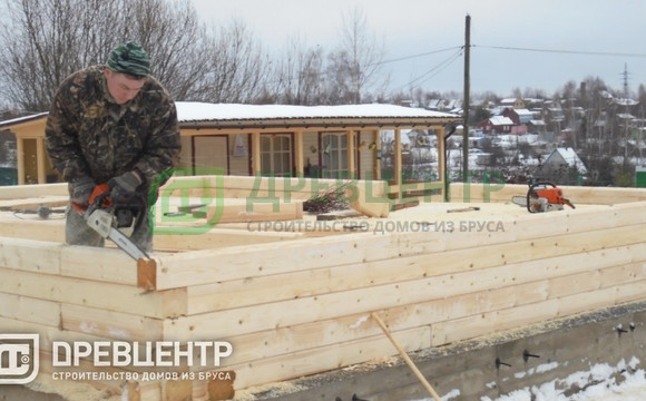 Строительство дома из бруса по проекту ДБ 56 в Тульской области Заокском районе