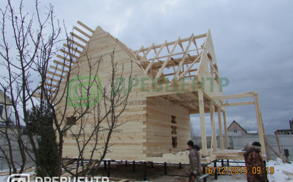 Строительство дома из бруса по проекту ДБ91 в Ступинском районе СНТ "Ветеран"