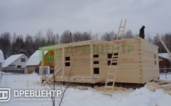 Строительство дома из бруса по проекту ДБ17 в Боровском районе.