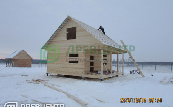 Строительство дома из бруса по проекту ДБ109 в Серпуховском районе