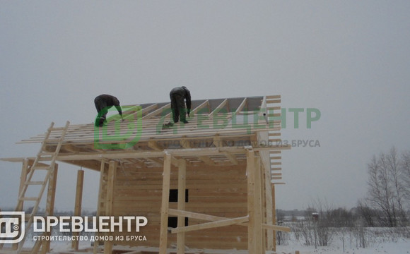 Строительство дома из бруса по проекту ДБ10 в Павловском Посаде.