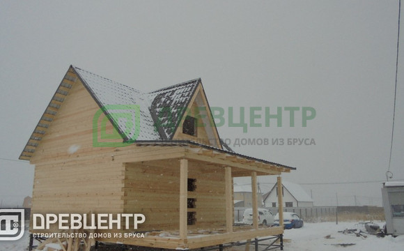 Строительство дома из бруса по проекту ДБ56 в Лосино - Петровском.
