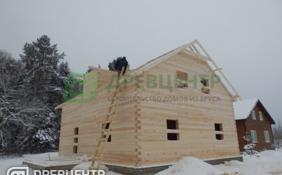 Строительство дома из бруса по проекту ДБ74 в Александровском районе