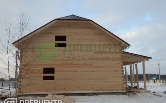 Строительство дома из бруса по проекту ДБ74 в Александровском районе