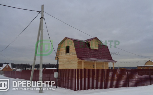 Строительство дома из бруса по проекту ДБ60 в Сергиево - Посадском районе.