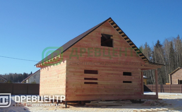 Строительство дома из бруса по проекту ДБ59 в Можайском районе д.Захарьино