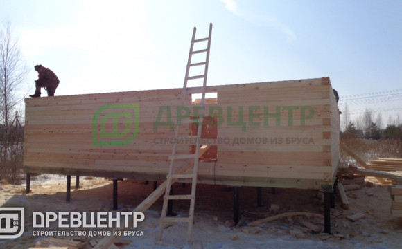 Строительство дома из бруса по проекту ДБ95 в Кимрском районе Тверской области