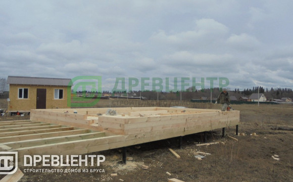 Строительство дома из бруса по проекту ДБ24 в Можайском районе д.Денисьево