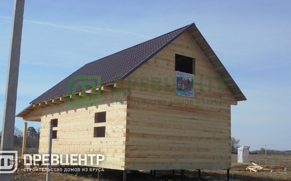 Строительство дома из бруса по проекту ДБ24 в Можайском районе д.Денисьево