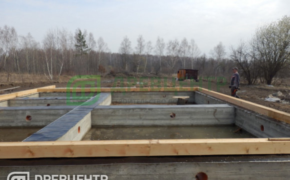 Строительство дома из бруса по проекту ДБ96 в Алексинском районе с обработкой антисептиком