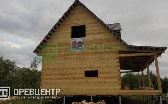 Строительство дома из бруса по проекту ДБ97 в Калужской области д.Потесниково