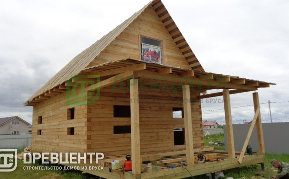 Строительство дома из бруса по проекту ДБ 24 в Чеховском районе д.Стремиловское