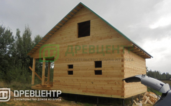 Строительство дома из бруса по проекту ДБ10 во Владимирской области г.Киржач