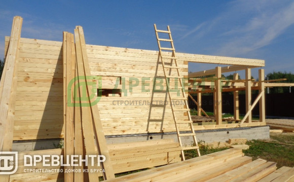 Строительство дома из бруса по проекту ДБ 104 в Павловском Посаде