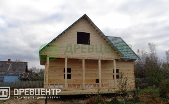 Строительство дома из бруса по проекту ДБ17 в Спас Клепиковском районе Рязанской области