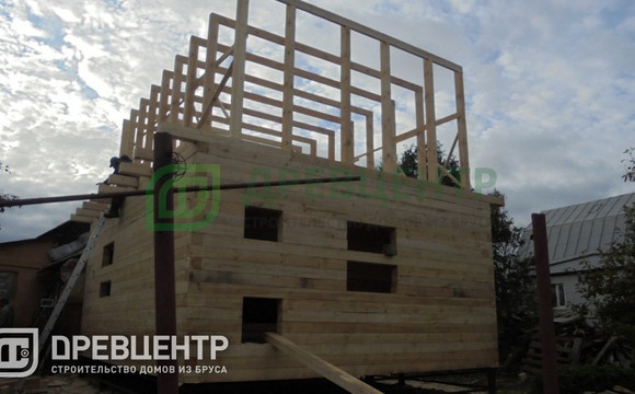 Строительство дома из бруса по проекту ДБ2 в Мытищинском районе д.Капустино