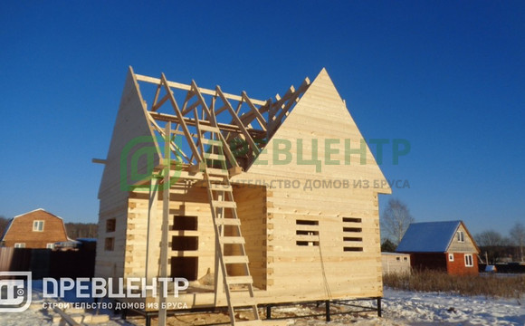 Строительство дома из бруса по проекту ДБ9 в Воскресенском районе д.Барановское