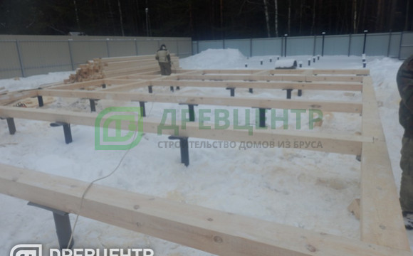 Строительство дома из бруса по проекту ДБ109 во Владимирской области д.Дубки
